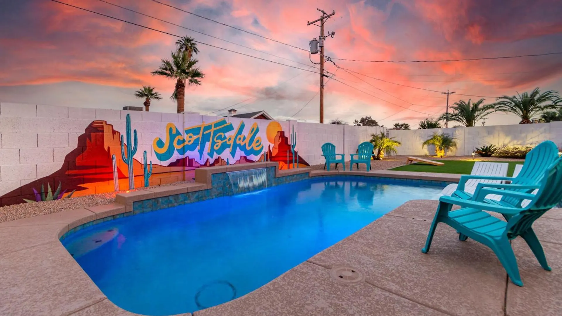 Semesterbostad Modern Sw Family Retreat-Pool-Hot Tub-Firepit Villa Scottsdale